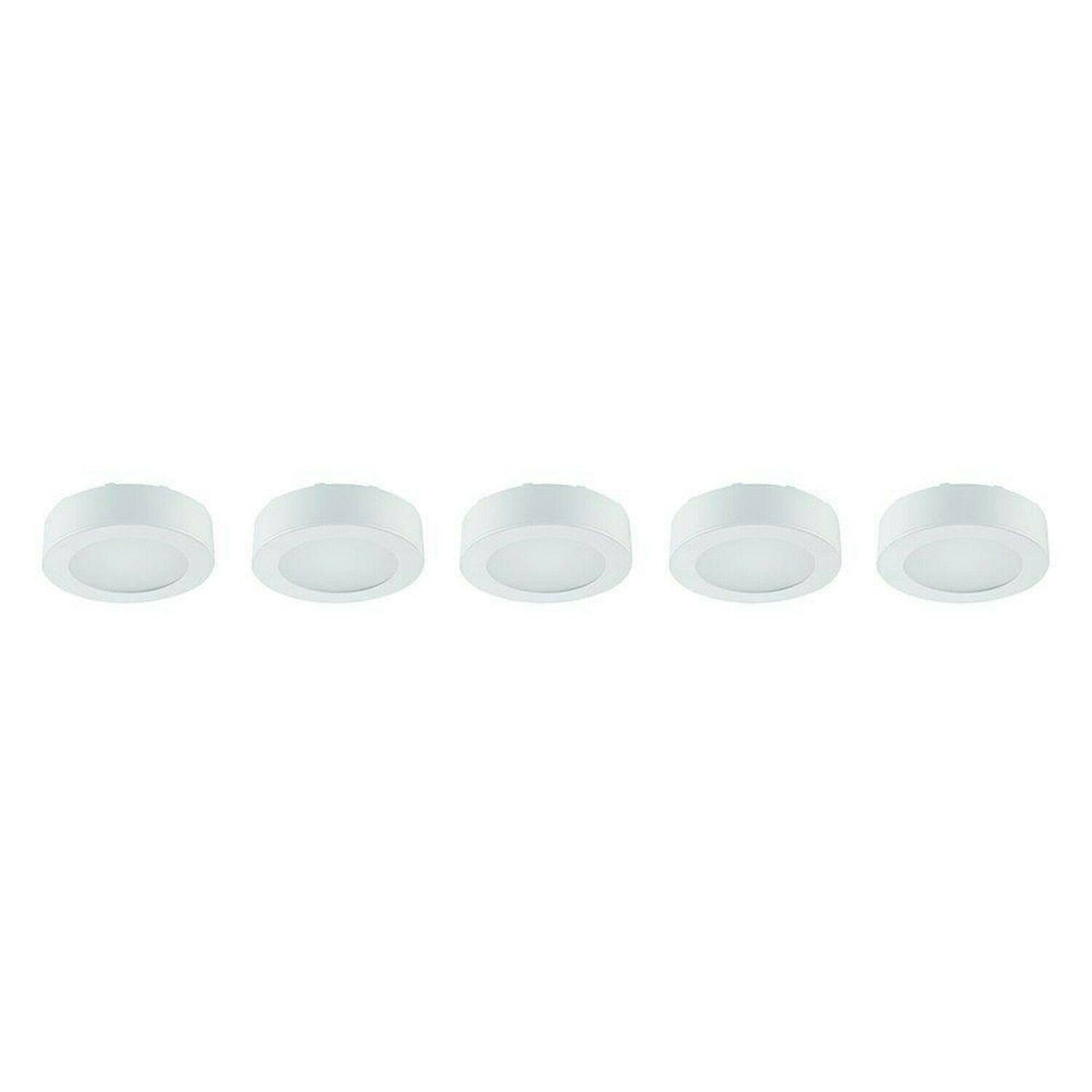 Commercial Electric 5-Light LED White AC Puck Light Kit