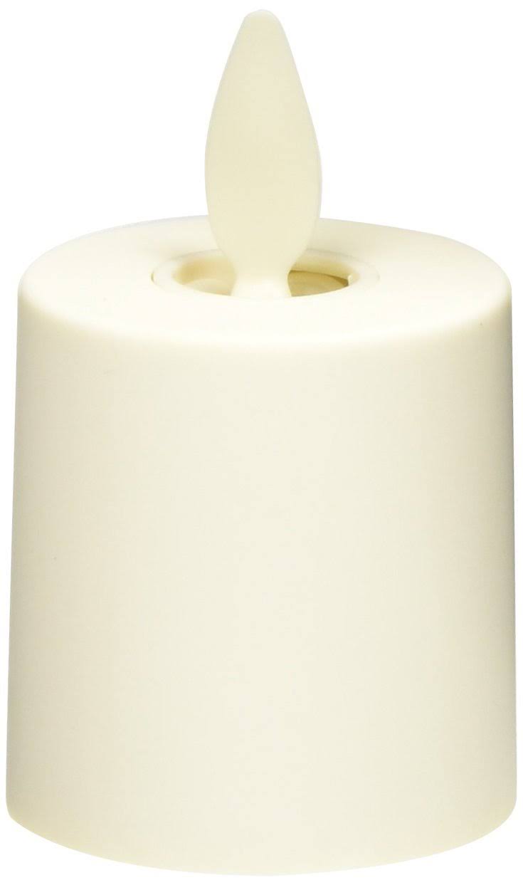 Luminara Flameless Rechargeable Tea Lights Unscented White 4 Pieces