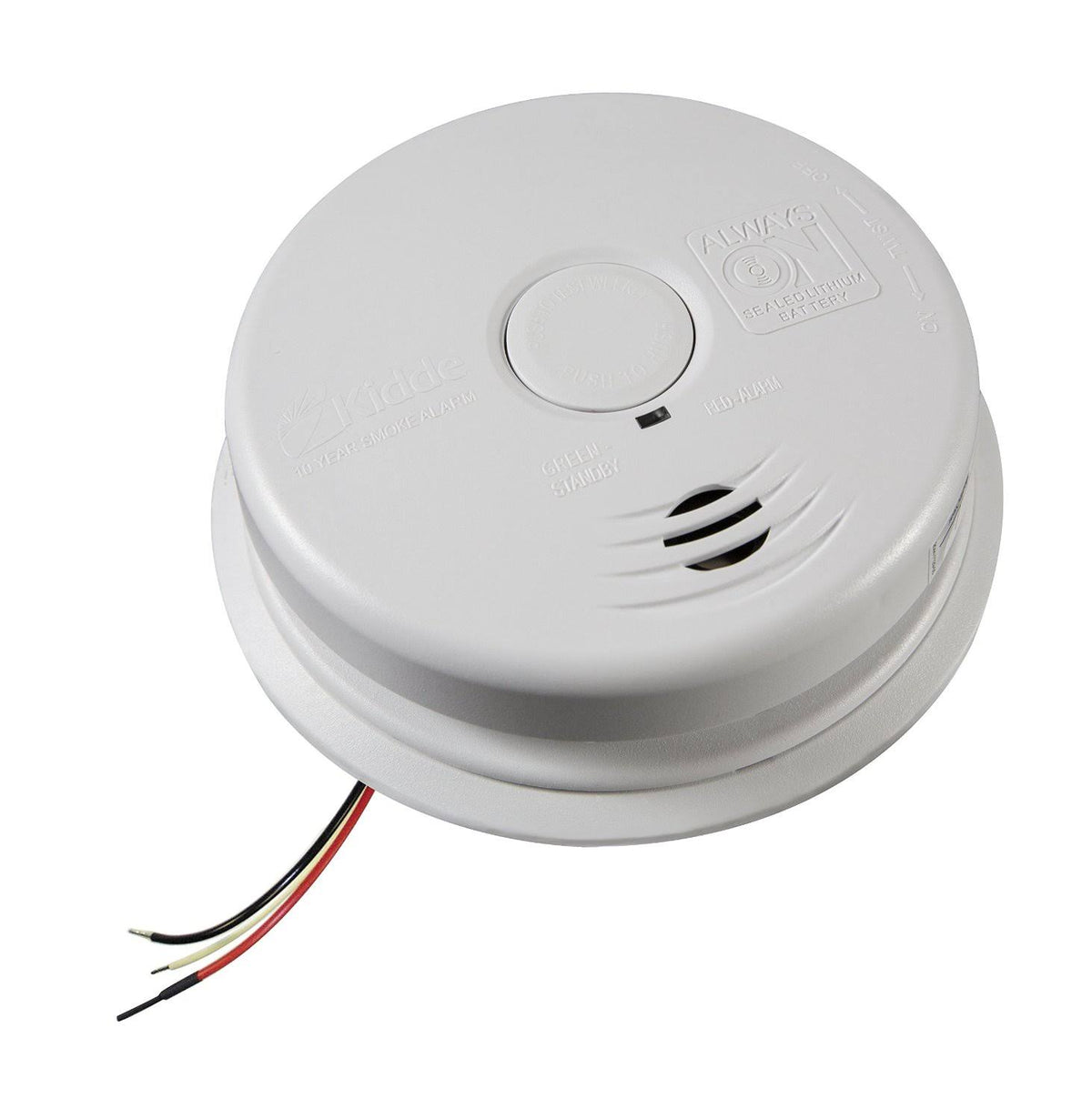 Kidde – i12010S – Worry-Free Hardwired Interconnect Smoke Alarm – Sealed Lithium Battery Backup