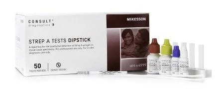 McKesson Consult Rapid Test Kit for Strep Throat 50 Tests 4999