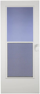 Larson Mobile Home 32-in x 76-in White Mid-View Wood Core Storm Door | 38005033276