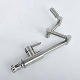 KunMai Stainless Steel Pot Filler Faucet Deck Mounted Kitchen Sink Faucet in BR