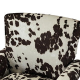 HULALA HOME Modern Wingback Accent Chair with Wood Legs & Removable Cushion, Comfy Upholstered Armchair with Nailhead Trim, Floral Pattern Single Sofa Chair for Living Room Bedroom, Blue