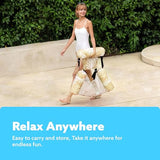 Sloosh Pool Floats Chairs Adult,Inflatable Pool Lounge,Plant Pattern Floating Mat Hammock,Blow up Water Chairs Noodles rafts for Party Summer Water Beach Fun
