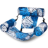 Sloosh Pool Floats Chairs Adult,Inflatable Pool Lounge,Plant Pattern Floating Mat Hammock,Blow up Water Chairs Noodles rafts for Party Summer Water Beach Fun