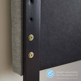 Modway Draper Tufted Queen Fabric and Wood Headboard – Walnut Charcoal