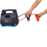 Rechargeable Jump Starter for Gas Diesel Vehicles – 1800 Amps with Air Compressor and AC, 12V DC, USB Power Station