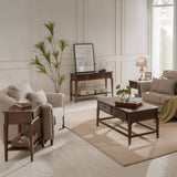 Leick Home Stratus Narrow Chairside Table, Heartwood Cherry