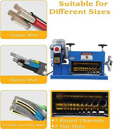 Automatic Wire Stripping Machine for 0.06 -1.5, [High Precision] [75 ft/min] Wire Stripper Tool with An Extra Manual Crank, Electric Wire Stripper for Scrap Cable Copper Recycling