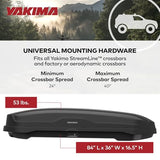 Yakima Roof Cargo Carrier, Vehicle Rooftop Hard Shell Travel Storage Box with SKS Lock, SkyBox NX XL, 18 Cubic Feet, Black