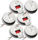 Firex Hardwire Smoke Detector 9V Battery Backup Front Load Battery Door (6-Pack)