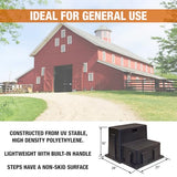 Buyers Products 3013658 Polymer Step, Made in The USA, Non-Skid Surface, Ideal Entrance Stairs for Campers, RVs, Boats, Lightweight & Easy to Carry