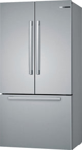 Bosch – 800 Series 21 Cu. Ft. French Door Counter-Depth Smart Refrigerator – Stainless steel