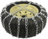 The ROP Shop Pair of 2 Link Tire Chains & Tensioners 23×10.5×12 for Snow Blowers, Lawn & Garden Tractors, Mowers & Riders, UTV, ATV, 4-Wheelers, Utility Vehicles