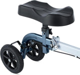 RINKMO Knee Scooter,All-Terrain Foldable Knee Scooter Walker Economical Knee Scooters for Foot Injuries Best Crutches Alternative (White+Blue)