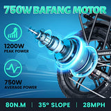 VITILAN i7 Pro Electric Bike Adults Folding 750W BAFANG Motor Fat Tire Ebike Removable 16AH/20AH Cell Battery Full Suspension Electric Bicycle 8-Speed
