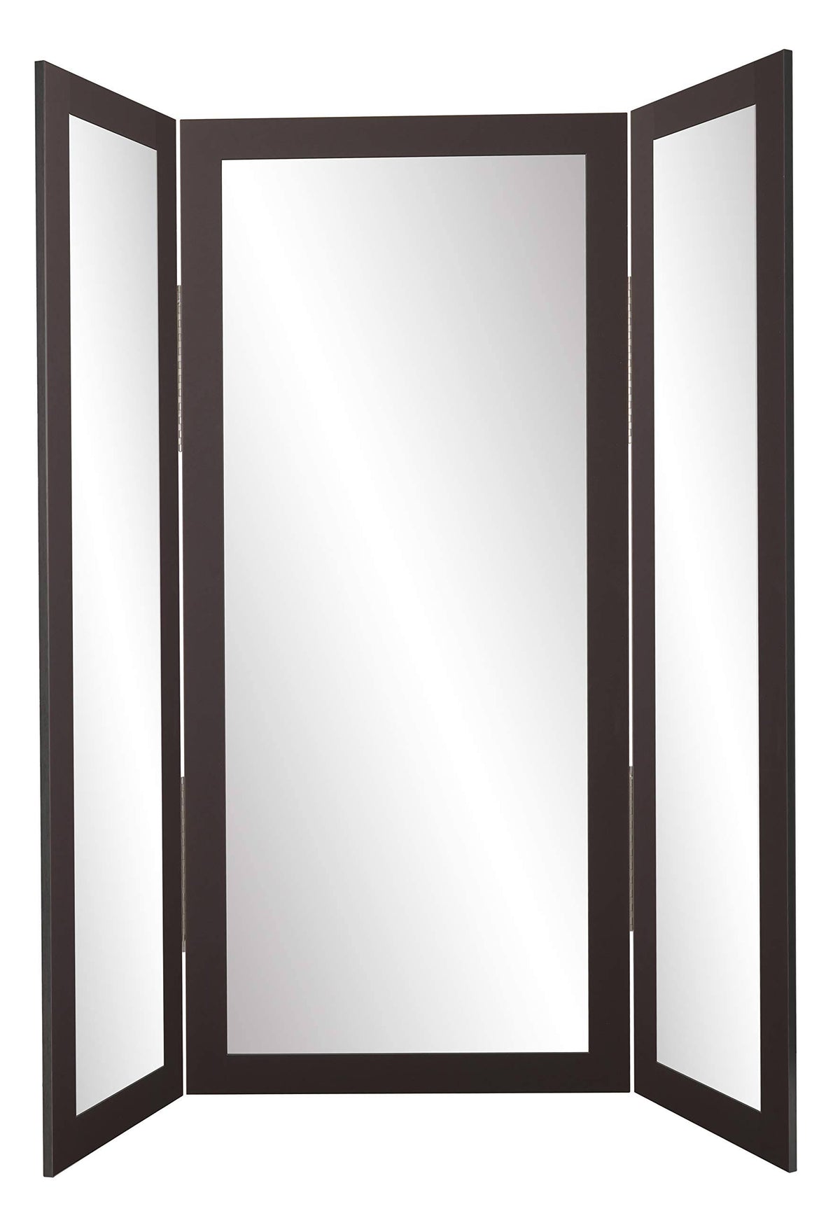 BrandtWorks Full Body Black Trifold Dressing Mirror