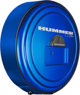 Boomerang Hummer H2 (05-10) – Color Matched MasterSeries Hard Tire Cover – (Color Matched Plastic Face & Stainless Steel Ring) – Hummer H2 Logo – Pewter Metallic