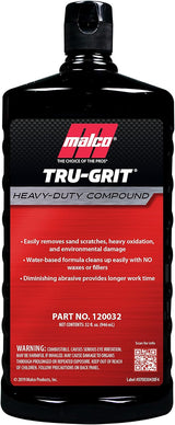 Malco Tru Grit – Heavy Duty Buffing and Polishing Compound for Cars/Automotive Paint Correction and Detailing/Removes 1000-1500 Grit Sand Scratches / 1 Gallon (120001)