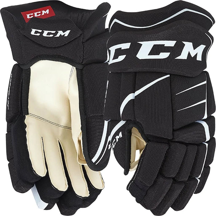 CCM JetSpeed FT350 Hockey Gloves – Senior – Navy/White – 15.0×22