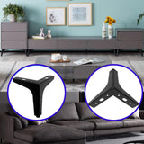 4 Inch Furniture Legs Modern Metal Cabinet Legs Set of 4, Furniture Feet Black Dresser Legs DIY Replacement Feet for Table Sofa Nightstand Chair Couch Ottoman Cabinet