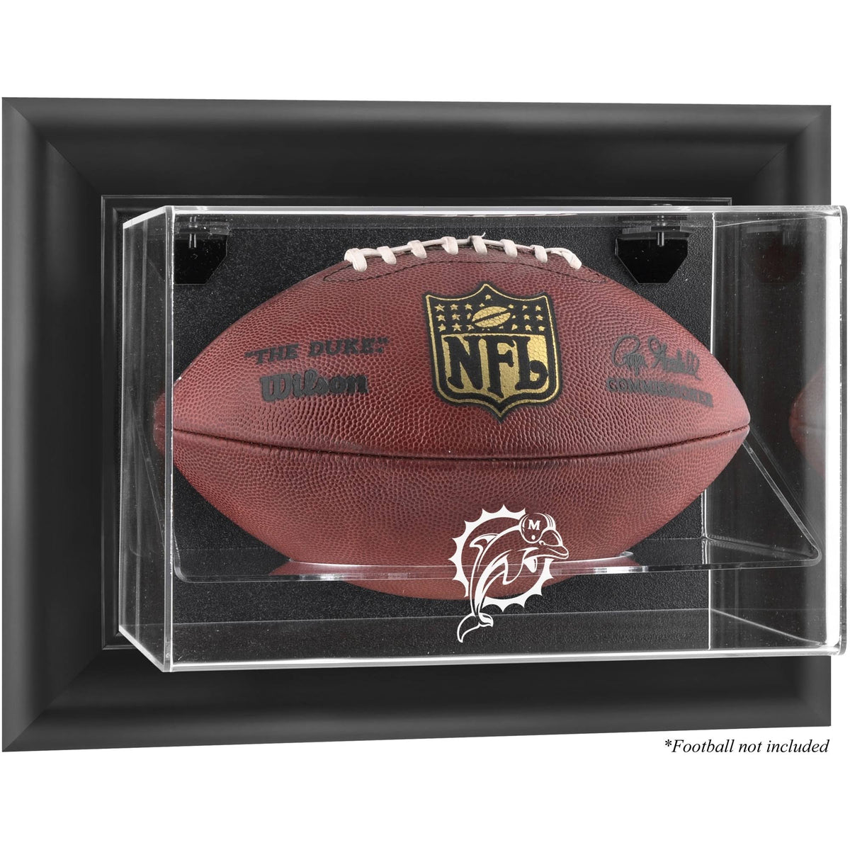 Miami Dolphins Framed Wall Mounted Logo Football Display Case