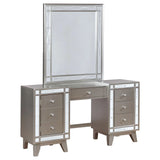 Pemberly Row Contemporary Wood 3-piece Vanity Set in Metal Finish