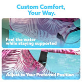 Sloosh Pool Floats Chairs Adult,Inflatable Pool Lounge,Plant Pattern Floating Mat Hammock,Blow up Water Chairs Noodles rafts for Party Summer Water Beach Fun