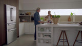 Bosch – 800 Series 20.5 Cu. Ft. 4-Door French Door Counter-Depth Smart Refrigerator – Stainless steel