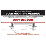 Unique Home Designs 36 in. x 80 in. SU Casa Black Surface Mount Outswing Steel Security Door with Expanded Metal Screen