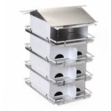 Birds Choice PMSR16 Starling Resistant Purple Martin House 4 Floor u0026 12 Room