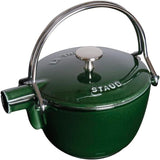 Staub Cast Iron 1-qt Round Tea Kettle – Basil, Made in France