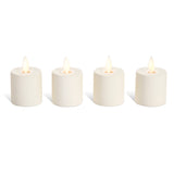 Luminara Flameless Rechargeable Tea Lights Unscented White 4 Pieces