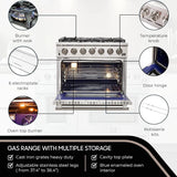 Capriasca – Titanium Professional 36 Freestanding Gas Range