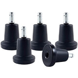 Enjoy Caster | 2.5 Inch Office Chair Casters for Herman Miller Aeron Steelcase Leap Chair | Dual Injection Polyurethane Wheels for Hardwood Floors | Universal Stem Size 7/16 Chairs (6506BUB-23)