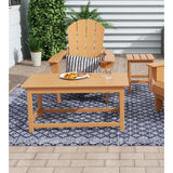 Polytrends Laguna All Weather Poly Outdoor Coffee Table – Rectangle Teak