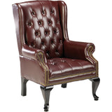 Lorell 777 QA Queen Anne Wing Back Reception Chair