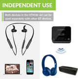 Avantree HT4186 Wireless Headphones Earbuds for TV Watching, Neckband Earphones Set w/Bluetooth Transmitter for Optical Digital Audio, RCA, 3.5mm Aux Ported TVs, Plug & Play, No Audio Delay