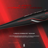 EASTON Ghost X Hyperlite -12 (2 3/4) USSSA Senior League Baseball Bat | 2019 | 1 Piece Composite | EXACT Carbon | Speed End Cap | Lizard Skin Grip