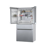 Bosch – 800 Series 20.5 Cu. Ft. 4-Door French Door Counter-Depth Smart Refrigerator – Stainless steel