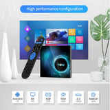 Android 10.0 TV Box, T95 4GB RAM 64 ROM Allwinner H616 Quad-Core 64-bit ARM Cortex-A53 Android Box with 2.4G/5G Dual WiFi 10/100M Ethernet, Support H.265/3D/6K Ultra HD/BT 5.0/HDMI 2.0 Smart TV Box