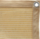 Shatex 90% Shade Fabric Sun Shade Cloth Taped Edge with Grommets Sun-Block Mesh Shade for Pergola Cover Canopy 12?? x 20??, Wheat, 12 Bungee Balls