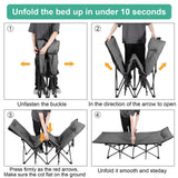 Folding Camping Cot ?C Deluxe Collapsible Single Person Bed in a Bag w/Pillow for Indoor & Outdoor Use ?C Ultra Lightweight, Comfortable, Heavy Duty Design Holds Adults & Kids