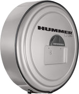 Boomerang Hummer H2 (05-10) – Color Matched MasterSeries Hard Tire Cover – (Color Matched Plastic Face & Stainless Steel Ring) – Hummer H2 Logo – Pewter Metallic