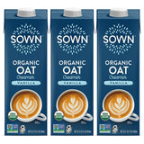 SOWN Organic Oat Creamer Unsweetened – Barista Oat Milk Non Dairy Coffee Creamer – Plant Based, Dairy-Free, Vegan, 0g Added Sugar, Gluten-Free, Non-GMO, Shelf Stable – 32oz (Pack of 6)