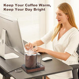 Coffee Mug Warmer & Mug Set for Desk, Electric Coffee Cup Warmer with 16oz Heated Mug, Smart Coffee Heater with Auto Shut Off for Office/Home, Christmas/Birthday/Coffee Gifts for Men & Women,Black