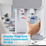 Nutrichef PKTWC36SL Universal Top Loading Hot and Cold Water Dispense