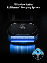 Eureka J15 Pro Ultra Robot Vacuum and Mop with Self Emptying Base, 16,200 Pa Suction, Flex-Arm Design Mop, Auto Mop Hot Water Washing & Hot Air Drying, Anti-Tangle, AI Obstacle Avoidance, Black
