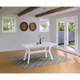 Atlin Designs 55×22 Resin Patio Dining Table in White