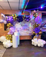 165Pcs Christmas Balloon Arch Garland Kit with Xmas Red White Green Gold Latex Balloons Gift Box Candy Cane Star Foil Balloons Arch Kit for Christmas New Year Party Birthday Party Decorations